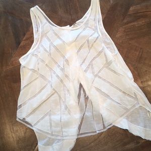 White Free People tank